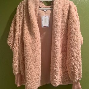 LuLaRoe Blush Medium Teddy Bear Jacket